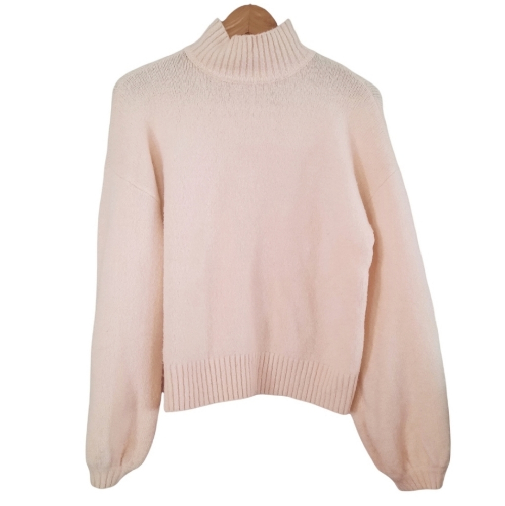Tularosa Light Pink Balloon Sleeve Sweater
